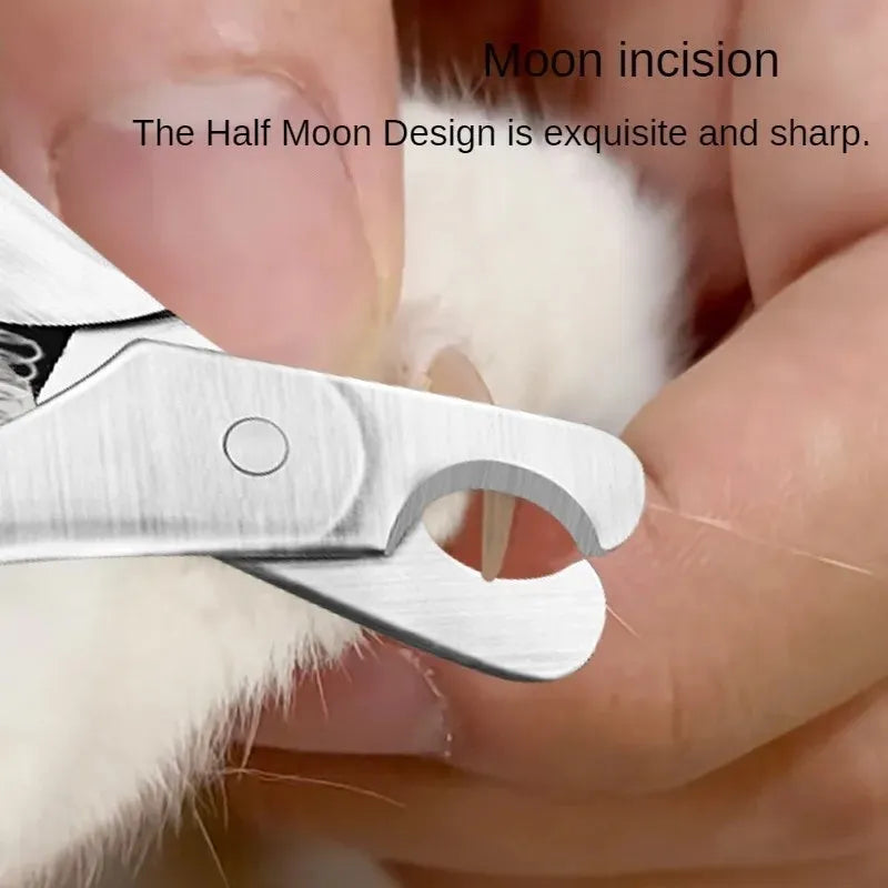 Professional silver stainless steel pet nail clipper for dogs and cats