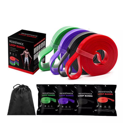 Deep Squat Thick Circle Pull Up Training Resistance Belt in various colors for different resistance levels