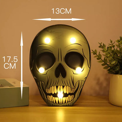 Halloween LED decorative lights with selectable bat, skull, pumpkin, and spider patterns