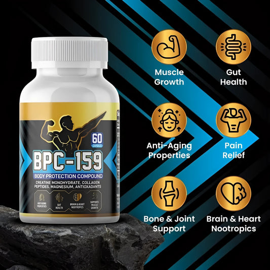 Body supplements capsules bottle for energy support dietary supplement