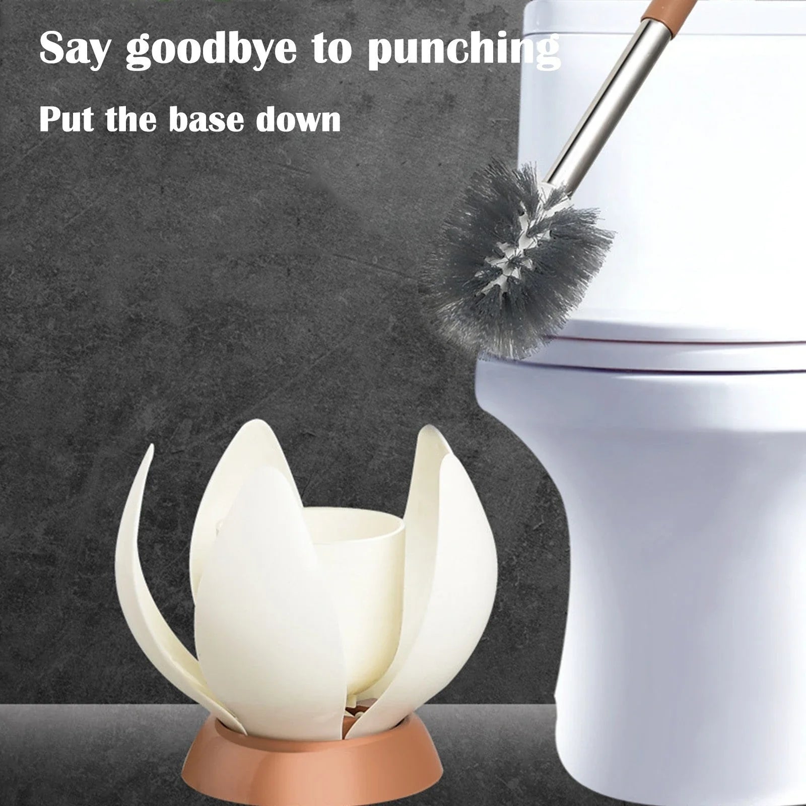Premium silicone toilet brush with sturdy holder for easy, effective bathroom cleaning