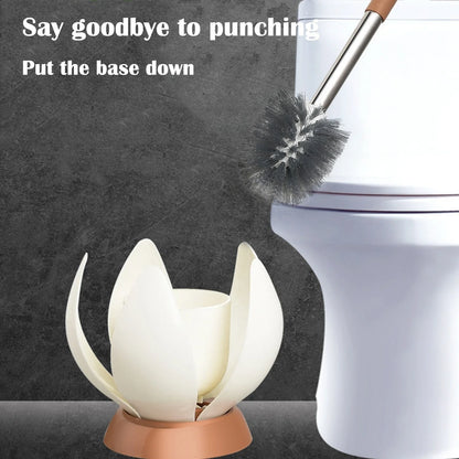 Premium silicone toilet brush with sturdy holder for easy, effective bathroom cleaning