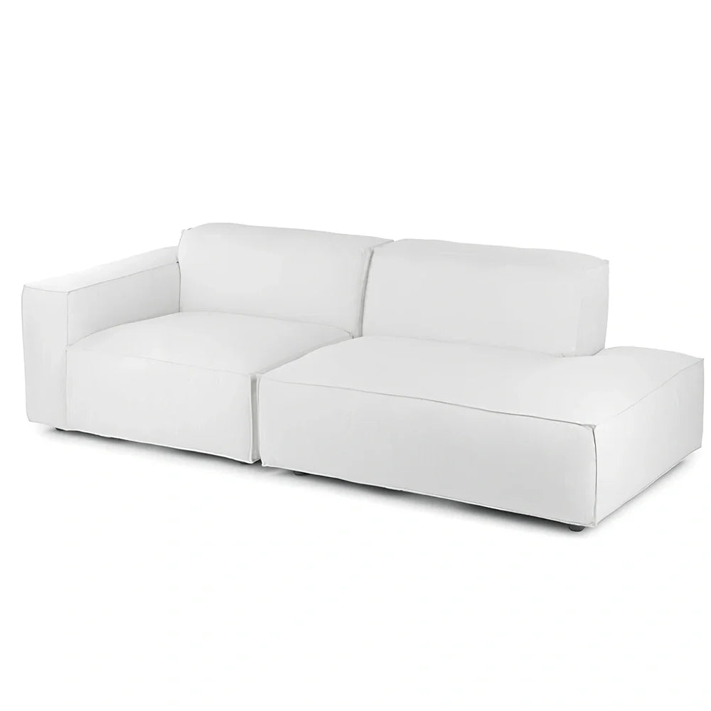 L-shaped velvet fabric sofa in modern style with sponge filling, available in 200cm or 275cm lengths