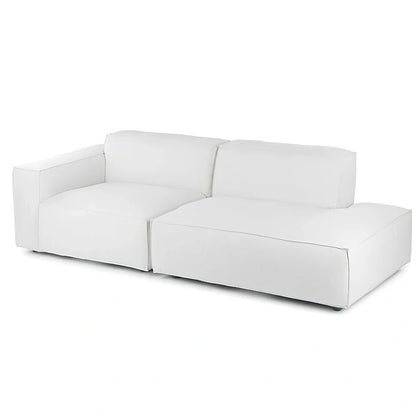 L-shaped velvet fabric sofa in modern style with sponge filling, available in 200cm or 275cm lengths