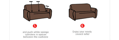 Stretchable polyester-spandex sofa cover with non-slip design in various colors