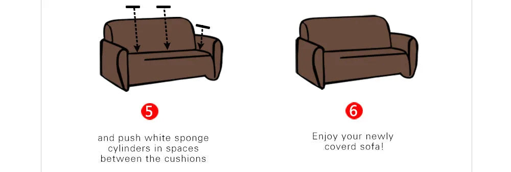 Stretch sofa cover in polyester spandex with elastic fit for 1 to 4 seater sofas, machine washable