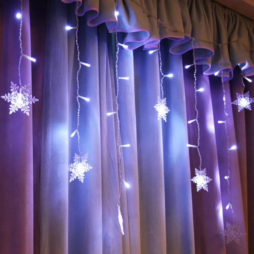 LED ice bar lamp snowflake hanging pendant with multi-colour lighting options and decorative snowflake design