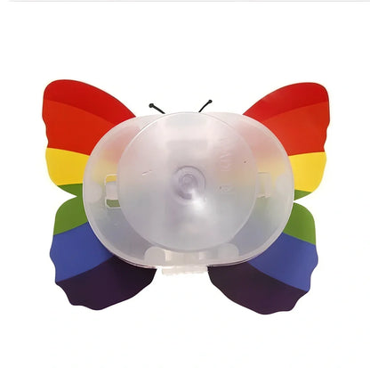 Set of 12 butterfly LED night lights with auto-changing colours and suction pads for wall mounting