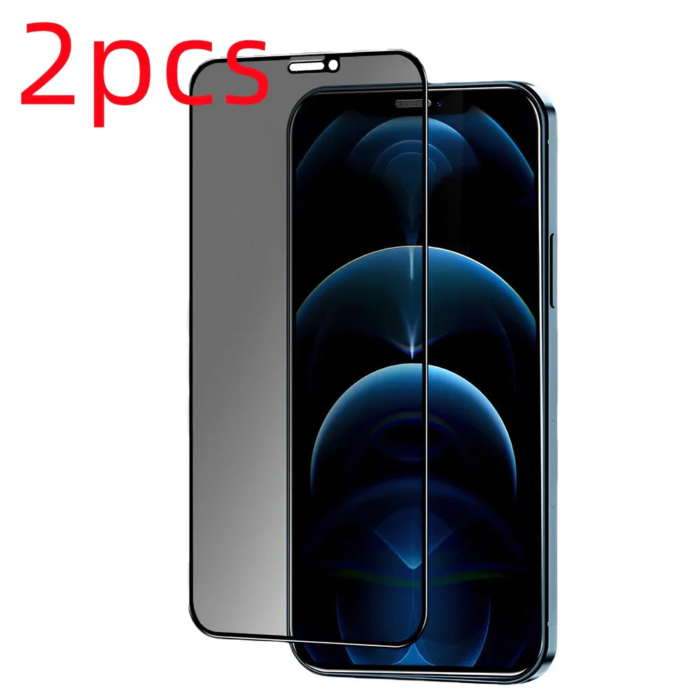 iPhone privacy screen protector with anti-peeping technology and tempered glass construction