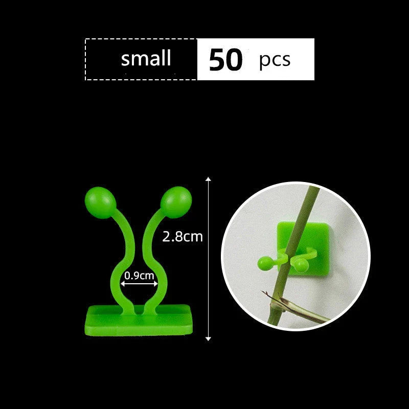 Adjustable leaf-shaped plant clips made of eco-friendly ABS resin material for supporting climbing vines and greenery