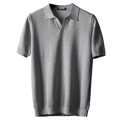 Men's premium cotton V-neck short sleeve top in various colors and sizes