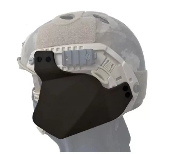 Blind-Spot Armor tactical head gear with customizable helmets for air-soft and field operations