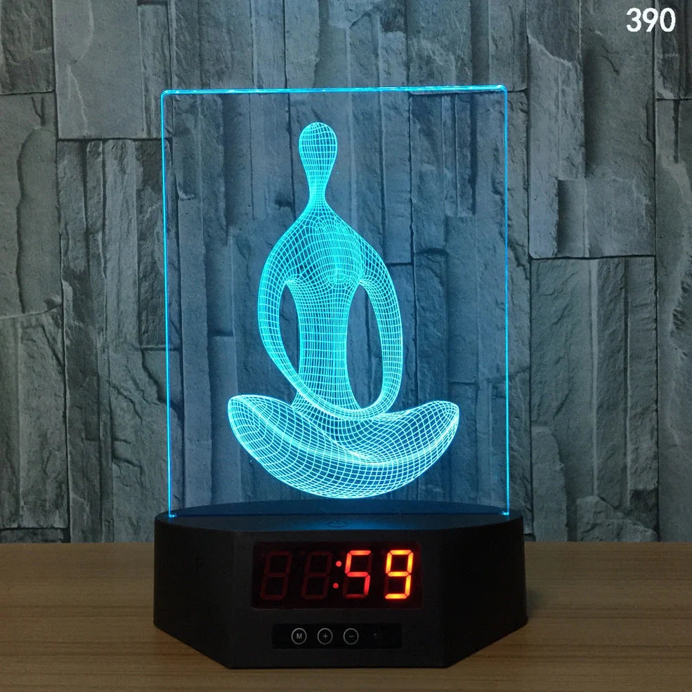 Blue dolphin-shaped table lamp with glowing 3D design and remote control on wooden surface