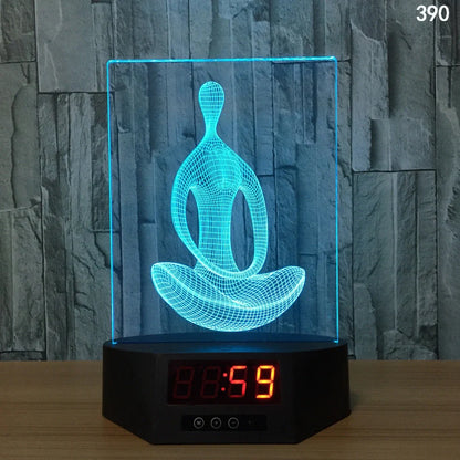 Blue dolphin-shaped table lamp with glowing 3D design and remote control on wooden surface