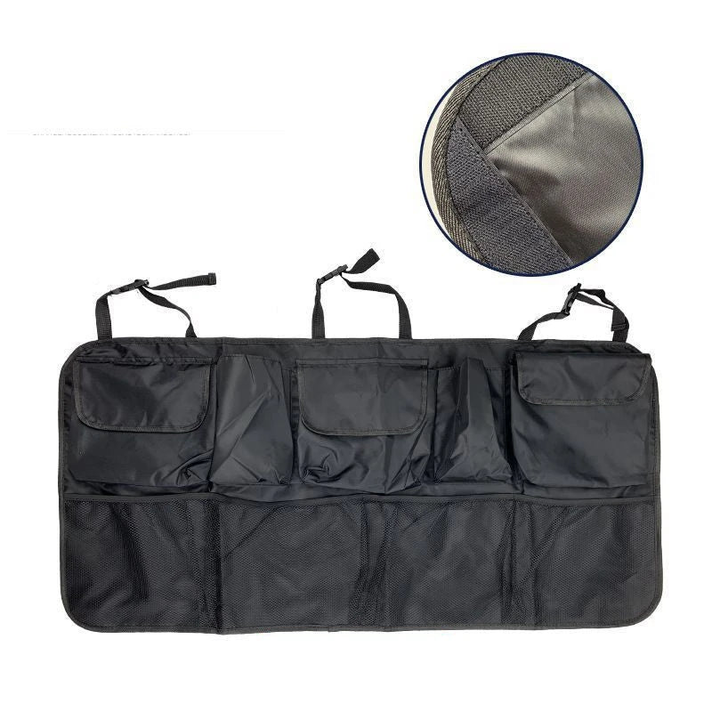 Premium Oxford cloth car trunk organizer with multiple compartments for storage and organization