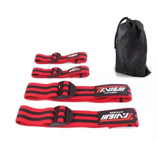 Limit blood flow training belt auxiliary strap with arm and leg bands for occlusion training