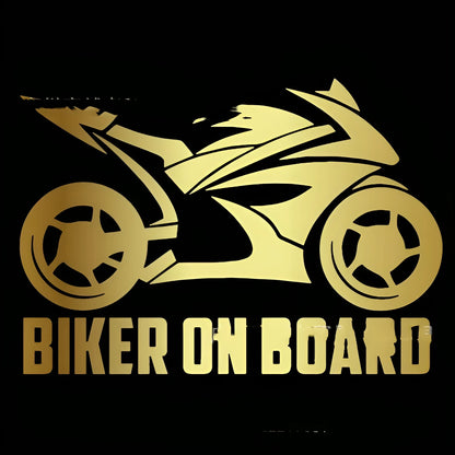 Motorcycle reflective stickers in PET material showing size options and colour variations