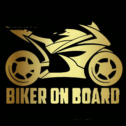 Motorcycle reflective stickers in PET material showing size options and colour variations