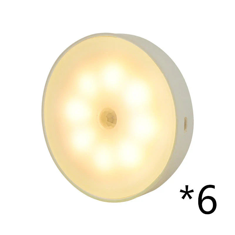 USB-powered motion-activated LED puck lights for cabinets, closets, and other small spaces