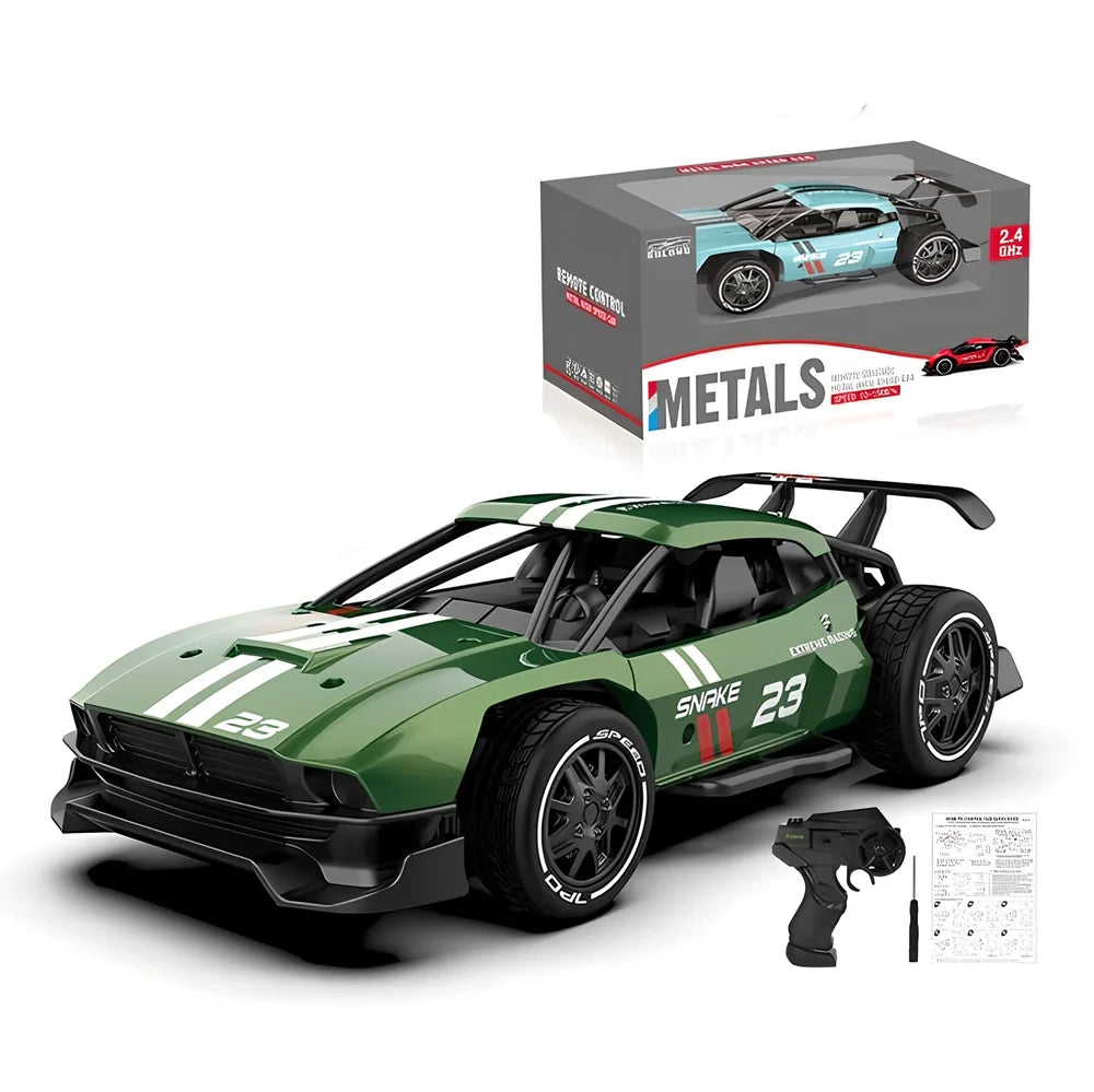 2.4G 4-channel RC drifting car with handle remote control on racing track