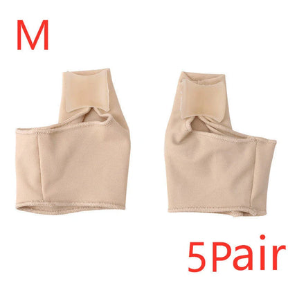 Comfortable toe separating socks with gel padding and adjustable silicone spacers for superior bunion relief