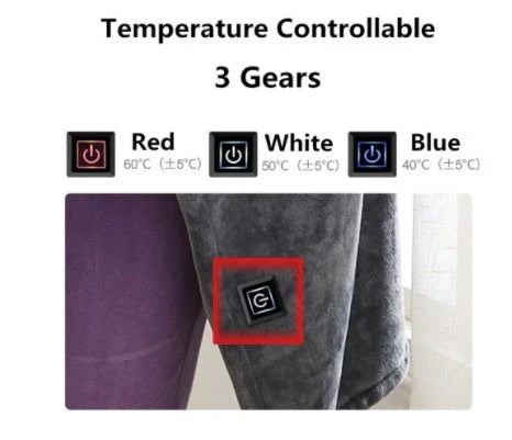 Cozy heated flannel blanket with soft, plush fabric and adjustable temperature controls for year-round warmth and comfort