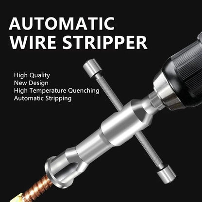 Automatic Wire Stripper for quick cable peeling and twisting, made of durable galvanized steel