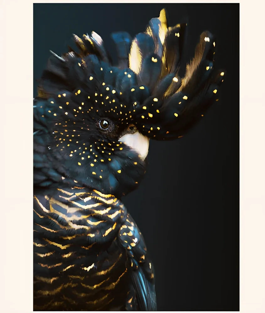 Frameless animal print canvas wall art with chemical fiber material for bedroom decoration in multiple sizes