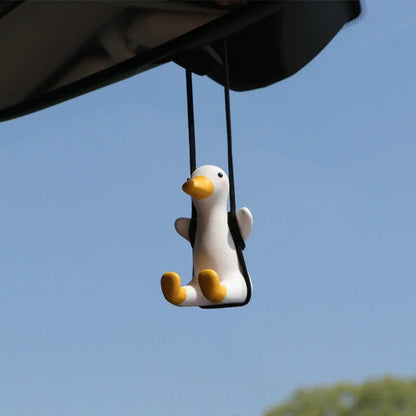 Cute anime little duck swing car pendant for rearview mirror decoration