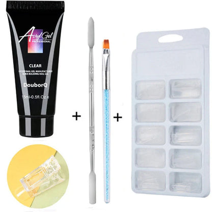 DIY Nail Polish Art Kit with resin-based polish and application tools for at-home manicures