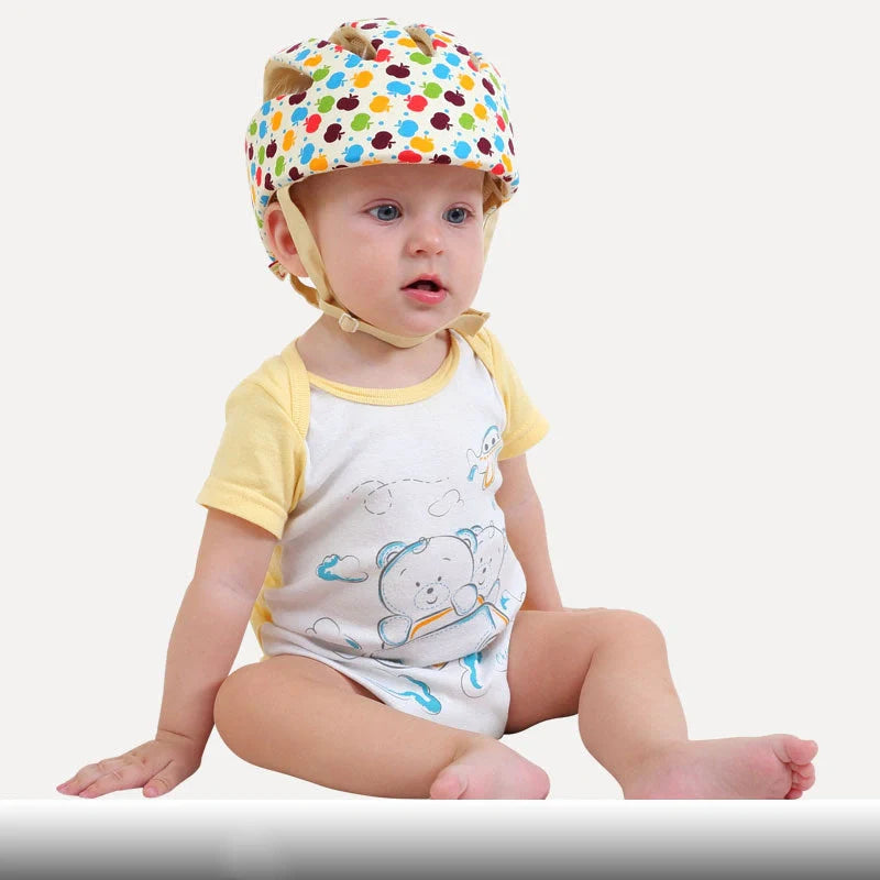 Adjustable baby safety helmet with anti-shock foam for toddlers in various colors