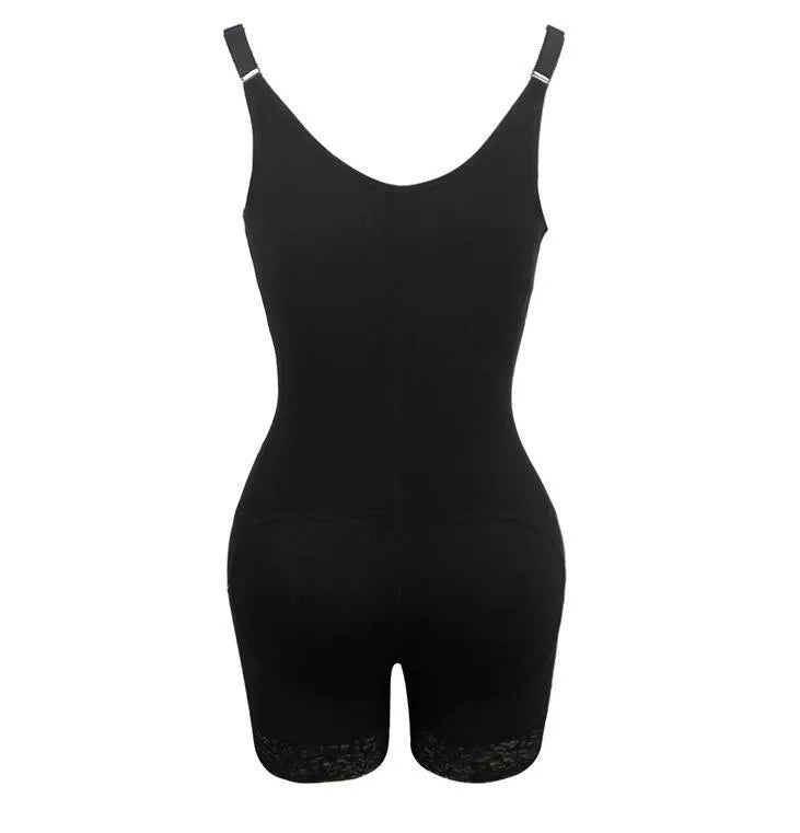 Shaping Butt Lifter Bodysuit in black with adjustable straps for enhanced silhouette