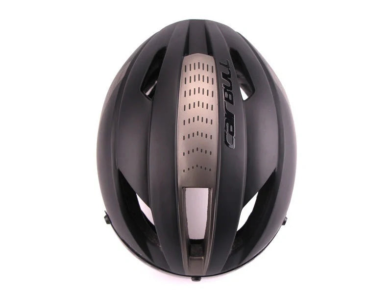 Bicycle Aero Helmet with magnetic computer lens and ventilation holes for cycling