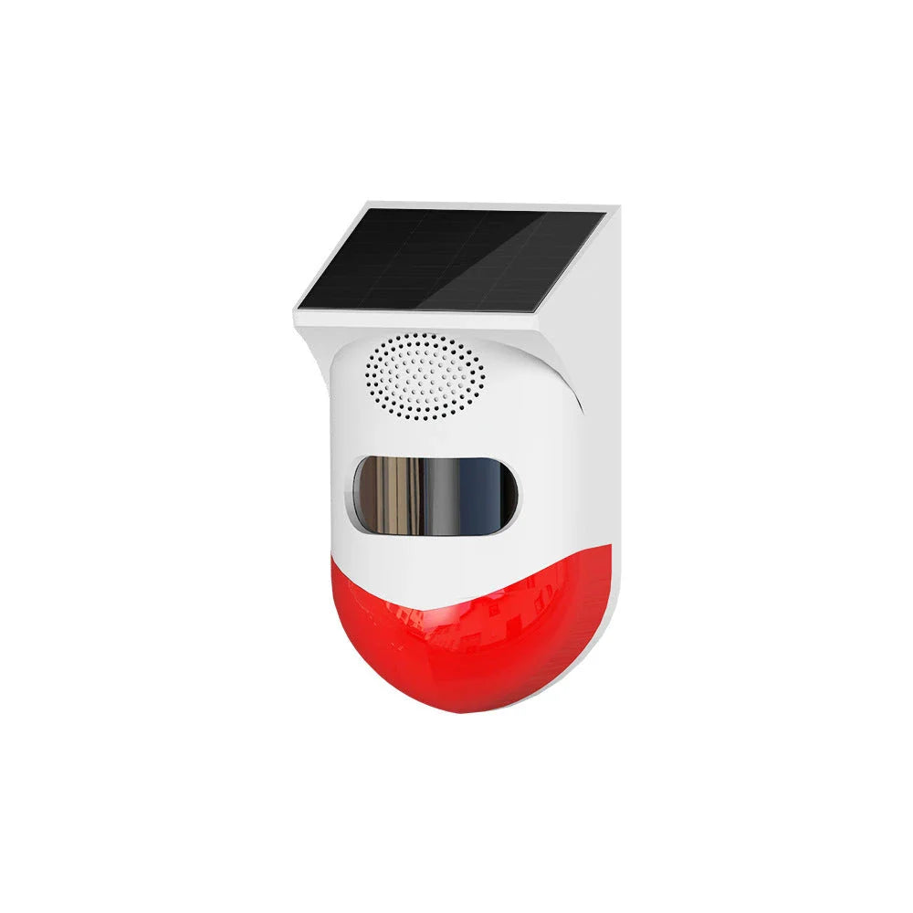 Intelligent solar-powered alarm system with infrared motion detection for enhanced home security