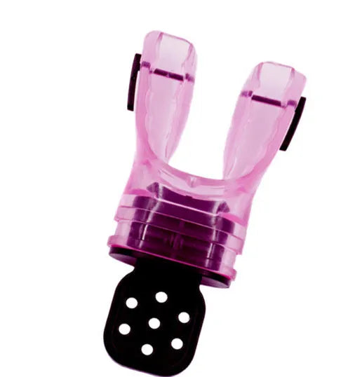 Plastic-free 110mm silicone diving mouthpiece in various solid and transparent colours.