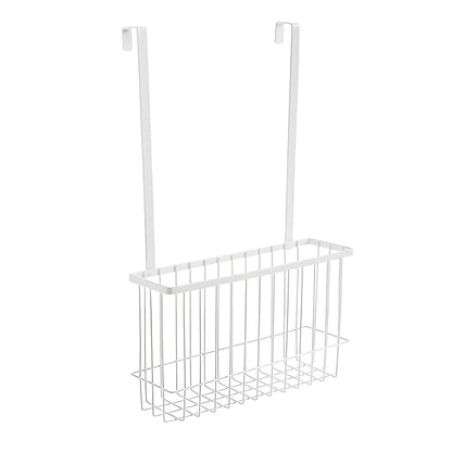 Nordic style metal kitchen hanging shelf in black or white with no-punch installation, 60cm wide holding 5kg