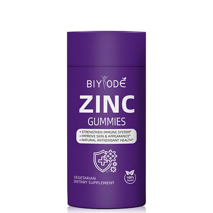Biyode zinc vitamin gummies 60 per bottle, adult immune support supplement with OEM ODM customisation