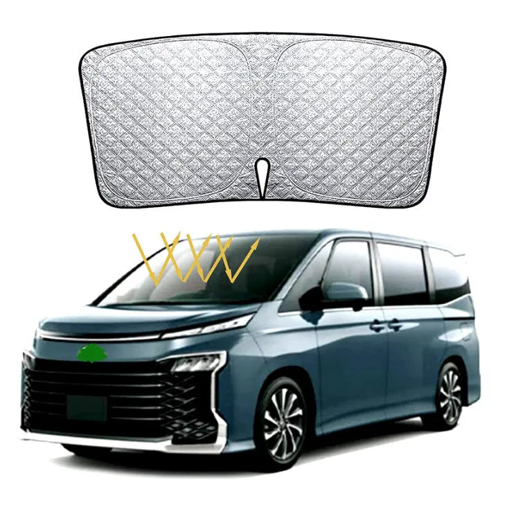 Silver tape car front windshield sunshade for Toyota NOAH XOVY 90 series with cover