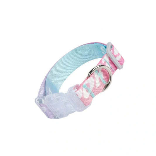 Adjustable nylon dog collar with cartoon gradient colour printing for dogs 2-10kg