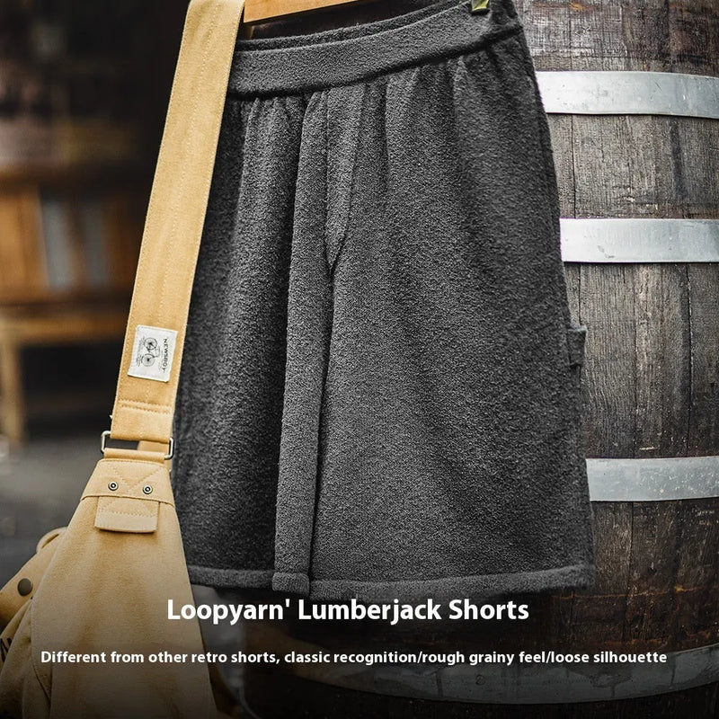 American-style Heavy Gray Loose Profile Straight Breathable Shorts for men in cement grey colour, offering a medium elastic waist and a sporty, straight-leg cut in sizes S, M, L, XL, and 2XL for versatile casual and athletic wear.