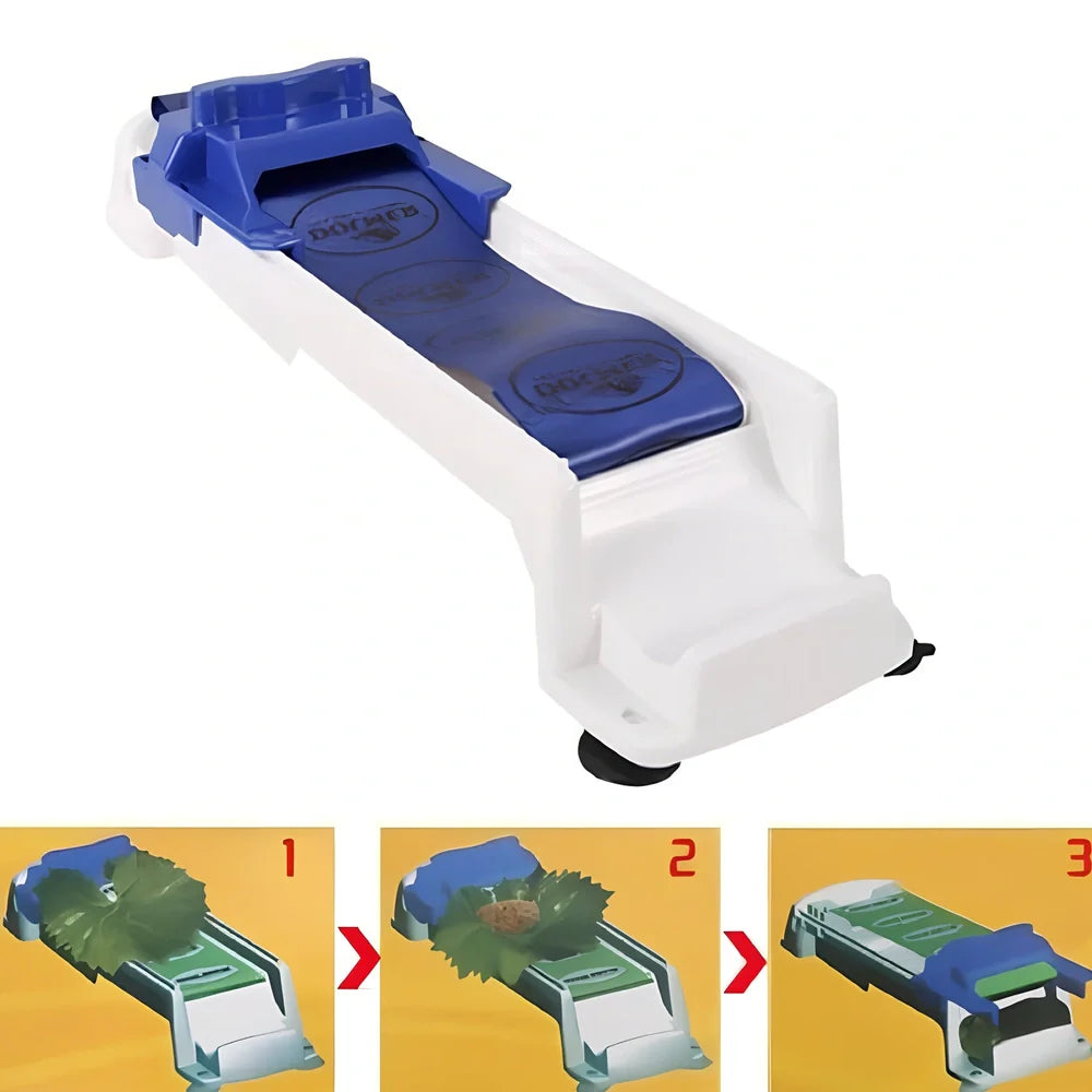 Blue vegetable roll meat roller measuring 36cm with food-safe plastic construction for creating vegetable-wrapped meat portions