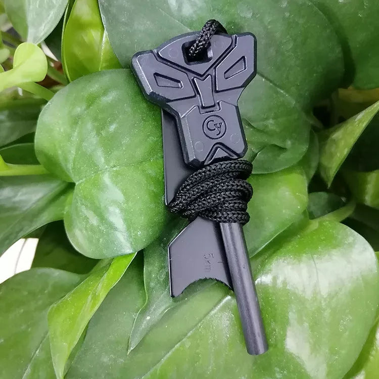 King of Wildfire Flint - Black Magnesium Fire Starter Rod for Outdoor Survival