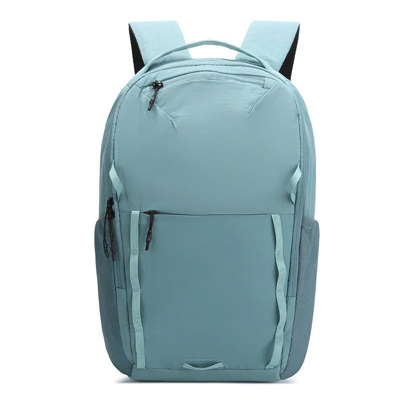 Waterproof Taslan composite cloth backpack in a solid colour with a curved shoulder strap