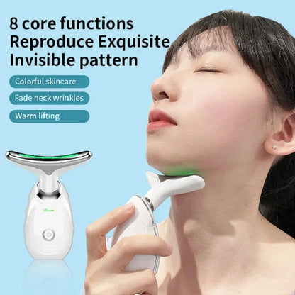 LED Photon Therapy Face & Neck Massager for skin tightening and anti-aging