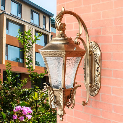 Black solar outdoor wall lamp with remote control for courtyard landscape lighting