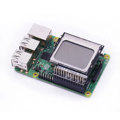 Raspberry Pi 1.6-inch LCD display with backlight switch for CPU monitoring in smart home setups