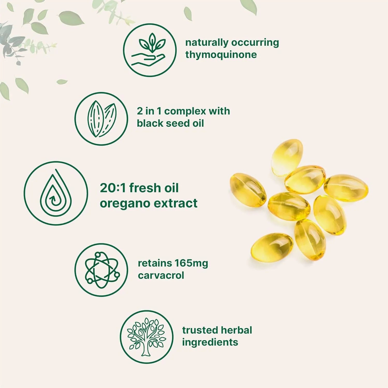 Butter Black Seed Oil Soft Capsules bottle showing 180 or 300 tablet options with cold-pressed Nigella sativa oil