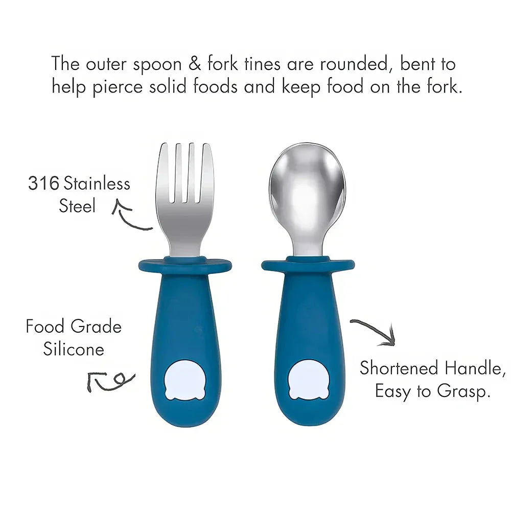 Baby Cartoon Stainless Steel Tableware Set - Durable, Safe, and Adorable Dining Set for Toddlers and Young Children