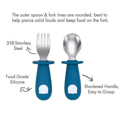 Baby Cartoon Stainless Steel Tableware Set - Durable, Safe, and Adorable Dining Set for Toddlers and Young Children