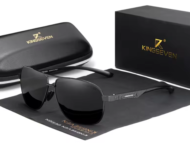 Men's Aviator Sunglasses with Polarised HD Lenses: Reduce Glare by 99% and Enhance Contrast for Clearer Vision in Bright Conditions